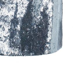 Philipp Plein Couture Silver Sequin Mini Skirt M