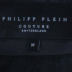 Philipp Plein Couture Silver Sequin Mini Skirt M