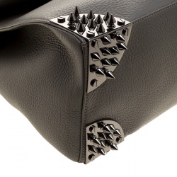 Pre Owned Philipp Plein Grey Leather Pretender Satchel