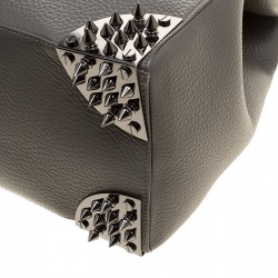 Pre Owned Philipp Plein Grey Leather Pretender Satchel