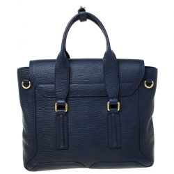 Pre Owned حقيبة ساتشل 3.1 فيليب ليم باشلي جلد زرقاء كحلية متوسطة