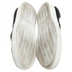 Pre Owned Philipp Plein Black Suede Spike Embellished Slip On Sneakers Size 40