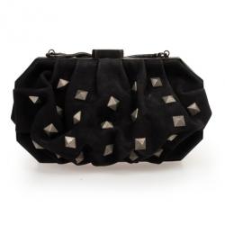 Philippe Roucou Black Isadorable Studded Clutch