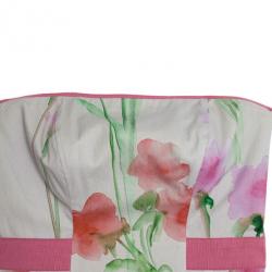 Pre Owned Philosophy di Alberta Ferretti Strapless Floral Print Dress S
