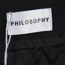 Pre Owned Philosophy di Alberta Ferretti Black Knit Embellished Skirt M