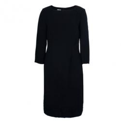 Pre Owned Philosophy Di Alberta Ferretti Black Embroidered Lace Paneled Dress M