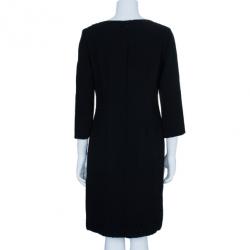 Pre Owned Philosophy Di Alberta Ferretti Black Embroidered Lace Paneled Dress M