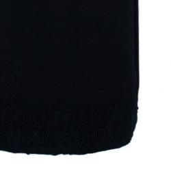 Pre Owned Philosophy Di Alberta Ferretti Black Embroidered Lace Paneled Dress M