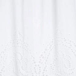 Philosophy di Alberta Ferretti White Eyelet Embroidered Cotton Long Sleeve Dress M