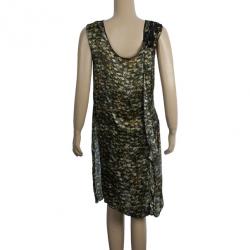 مملوكة مسبقًا Philosophy Di Alberta Ferretti Lace-Inset Printed Dress S