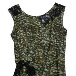 مملوكة مسبقًا Philosophy Di Alberta Ferretti Lace-Inset Printed Dress S