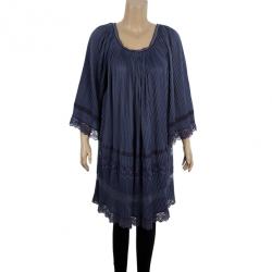 Pre Owned Philosophy Di Alberta Ferretti Pleated Lace Top M