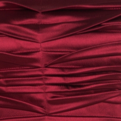 Philosophy di Alberta Ferretti Red Satin Pleated Strapless Dress M