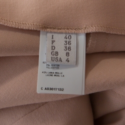 Philosophy di Alberta Ferretti Blush Pink Crepe Pleat Detail Straight Fit Trousers S