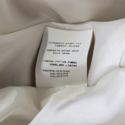 Philosophy di Alberta Ferretti White and Beige Silk and Linen Lace Trimmed Jacket L 