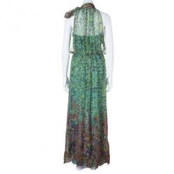Pre Owned Philosophy Di Alberta Ferretti Multicolor Print  Maxi Dress M