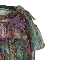 Pre Owned Philosophy Di Alberta Ferretti Multicolor Print  Maxi Dress M