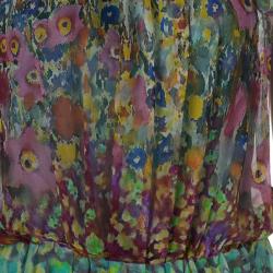 Pre Owned Philosophy Di Alberta Ferretti Multicolor Print  Maxi Dress M