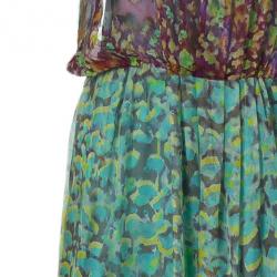 Pre Owned Philosophy Di Alberta Ferretti Multicolor Print  Maxi Dress M