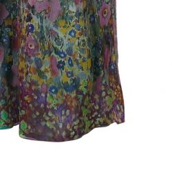 Pre Owned Philosophy Di Alberta Ferretti Multicolor Print  Maxi Dress M
