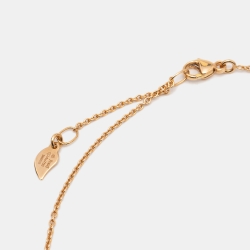 Pre Owned Piaget Rose Silhouette Diamonds 18k Rose Gold Necklace