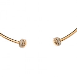 Pre Owned Piaget Possession Diamond & 18k Rose Gold Rigid Necklace