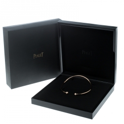 Pre Owned Piaget Possession Diamond & 18k Rose Gold Rigid Necklace