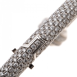 Piaget Possession Diamond Pave White Gold Open Bangle Bracelet