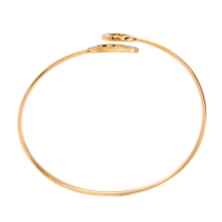 Pre Owned Piaget Possession Diamond 18K Rose Gold Adjustable Bypass Bracelet 16