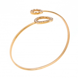 Pre Owned Piaget Possession Diamond 18K Rose Gold Adjustable Bypass Bracelet 16