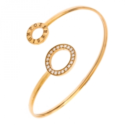 Pre Owned Piaget Possession Diamond 18K Rose Gold Adjustable Bypass Bracelet 16