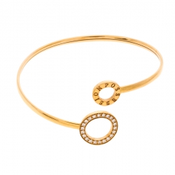 Pre Owned Piaget Possession Diamond 18K Rose Gold Adjustable Bypass Bracelet 16