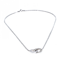 Pre Owned Piaget Possession Toi & Moi Diamond 18K White Gold Pendant Necklace