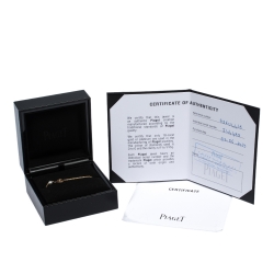 Pre Owned Piaget Rose Diamond & Cultured Pearl 18K Rose Gold Bracelet