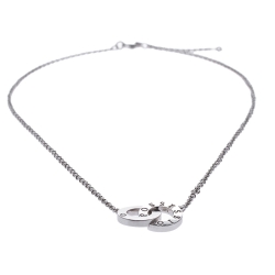 Pre Owned Piaget Possession Toi & Moi Diamond 18K White Gold Necklace