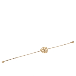 Piaget Diamond Rose Motif 18K Yellow Gold Chain link Bracelet