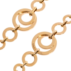 Pre Owned Piaget Possession Diamond 18K Rose Gold Hoop Link Sautoir Necklace