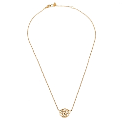 Pre Owned Piaget Rose Diamond 18k Rose Gold Pendant Necklace