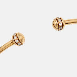Pre Owned Piaget Possession Diamonds 18k Rose Gold Open Cuff Bracelet 15