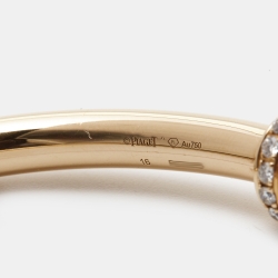 مملوكة مسبقًا Piaget Possession Diamond Carnelian 18k Rose Gold Open Cuff Bracelet 16