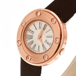 Piaget Silver Dial 18K Rose Gold And Diamonds Possession Women's Wristwatch 29 mm
