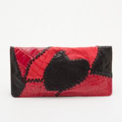 Pierre Balmain Red Ultimate Croco Clutch