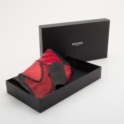 Pierre Balmain Red Ultimate Croco Clutch