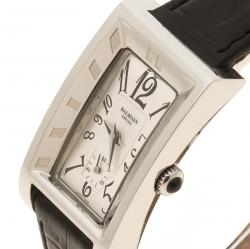 Pre Owned Balmain White Mother of Pearl Quartz Stainless Steel Women's Wristwatch 24 mm