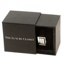 Pre Owned Balmain White Mother of Pearl Quartz Stainless Steel Women's Wristwatch 24 mm