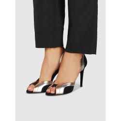 Pre Owned Pierre Hardy Black Rainbow Metallic Suede Sandals FR 37