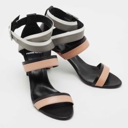 Pierre Hardy Multicolor Leather Block Heel Sandals Size 40