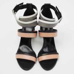 Pierre Hardy Multicolor Leather Block Heel Sandals Size 40
