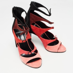 Pierre Hardy Multicolor Suede Ankle Strap Sandals Size 38