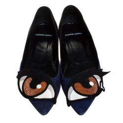 Pierre Hardy Multicolor Suede Oh Roy Eye Ballet Flats Size 40